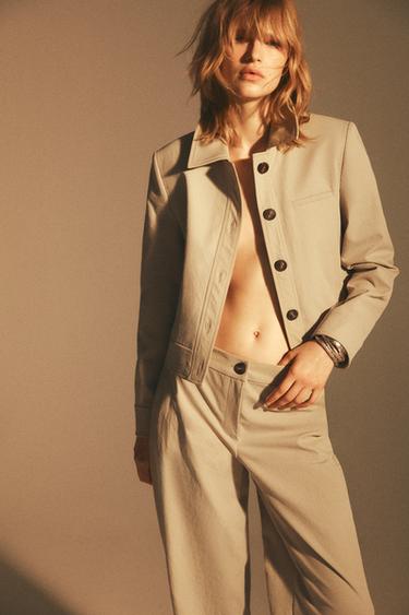 SHORT JACKET WITH POCKETS - camel by Zara - Image 0