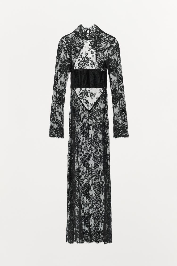 KANTEN JURK MET OPEN RUG