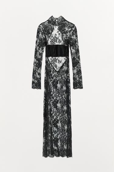 ROBE DENTELLE DOS NU - Noir de Zara - Image 6