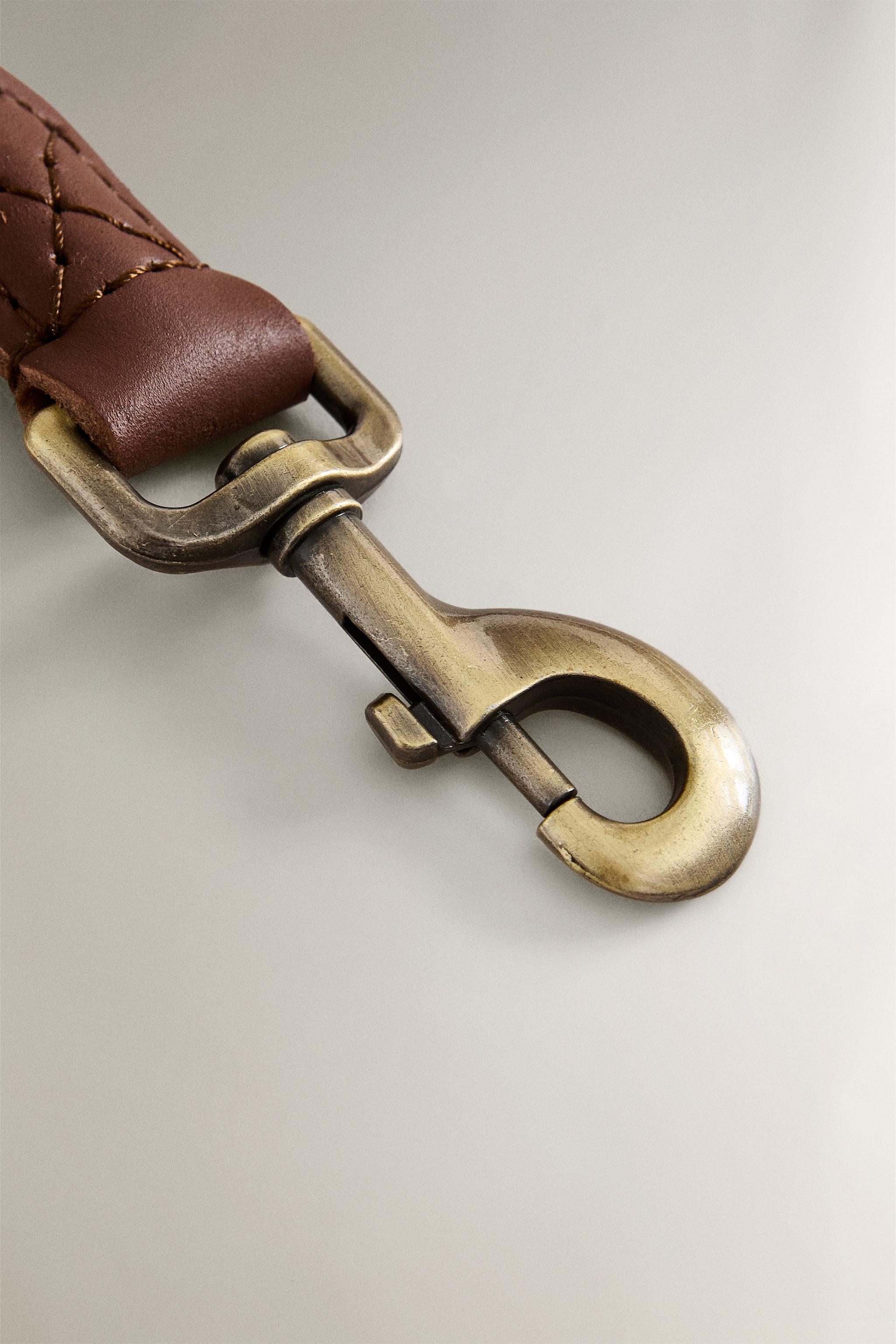 LEATHER ROPE DOG LEAD