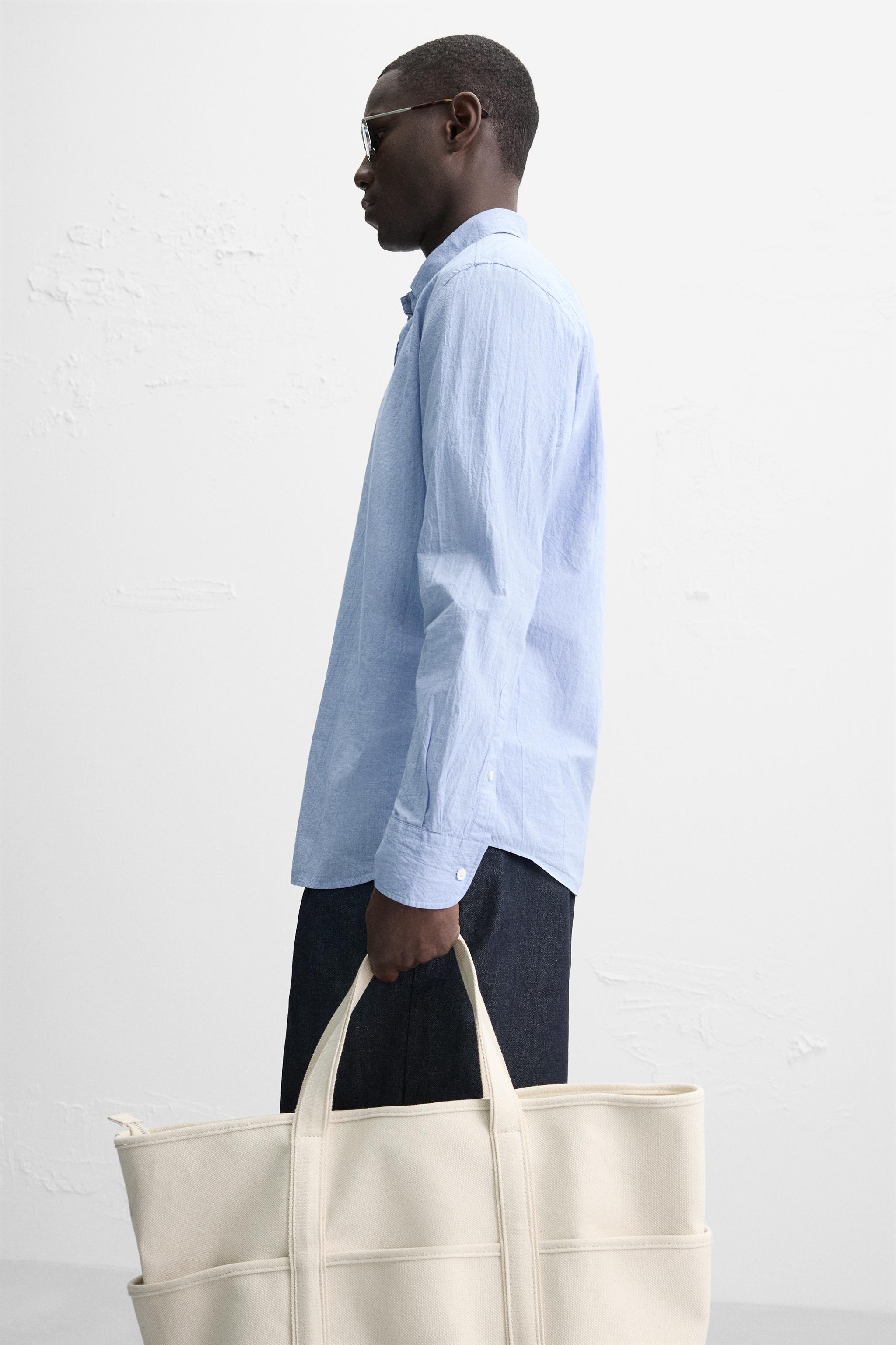 CHEMISE REGULAR FIT EFFET FROISSÉ