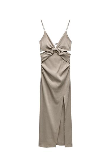 MIDI DRESS WITH CUT-OUT DETAIL