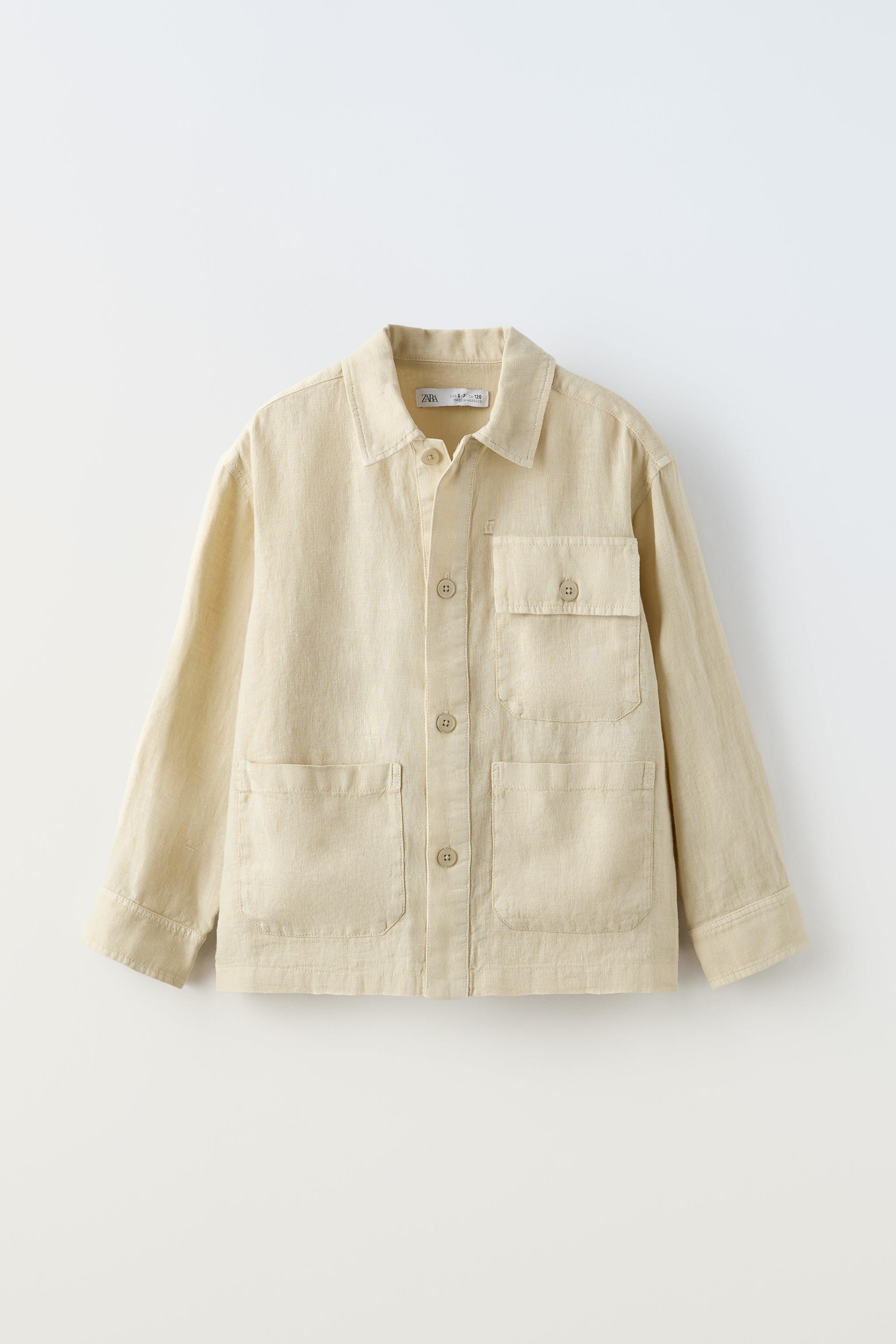 ポケット リネンシャツ - サンド | ZARA Japan / 日本