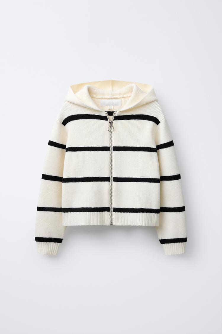 ZIP-UP CARDIGAN striped ZARA Hungary Magyarország