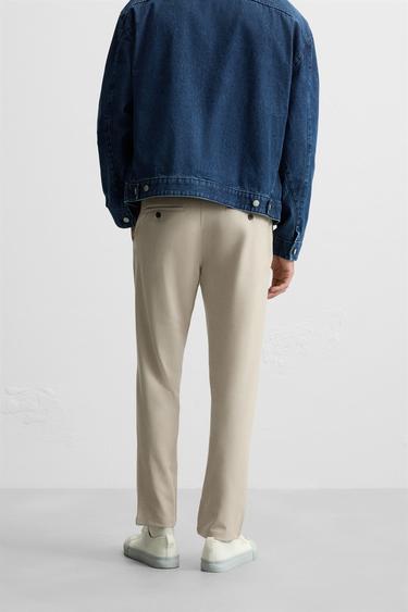 PANTALON À TEXTURE CONFORT - Beige de Zara - Image 2