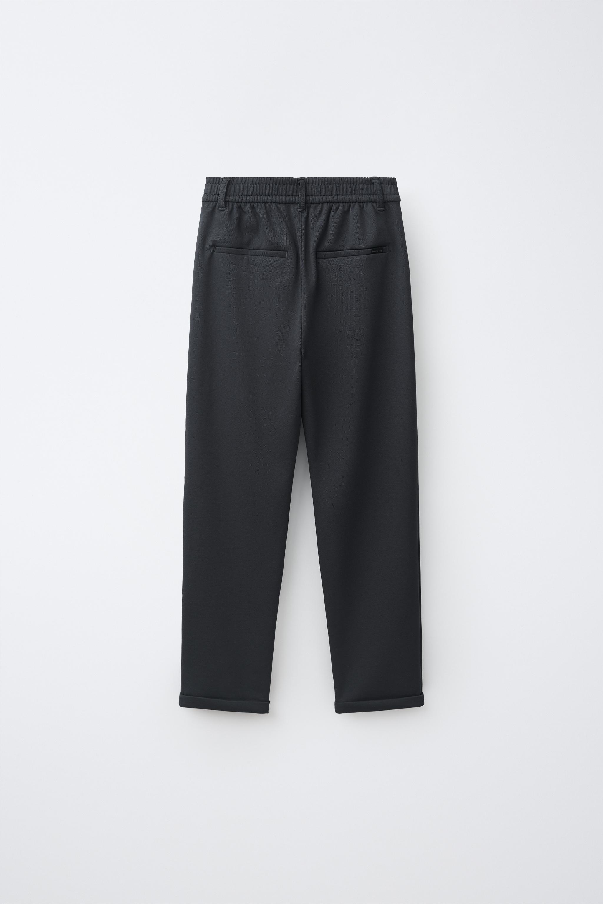 RELAXED COMFORT PANTS — Mid-gray