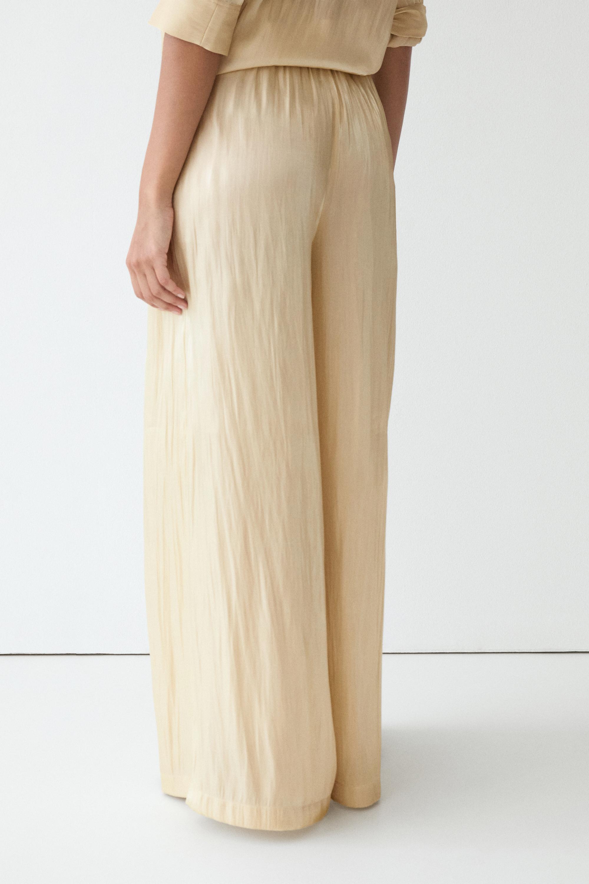 Flowing satin trousers