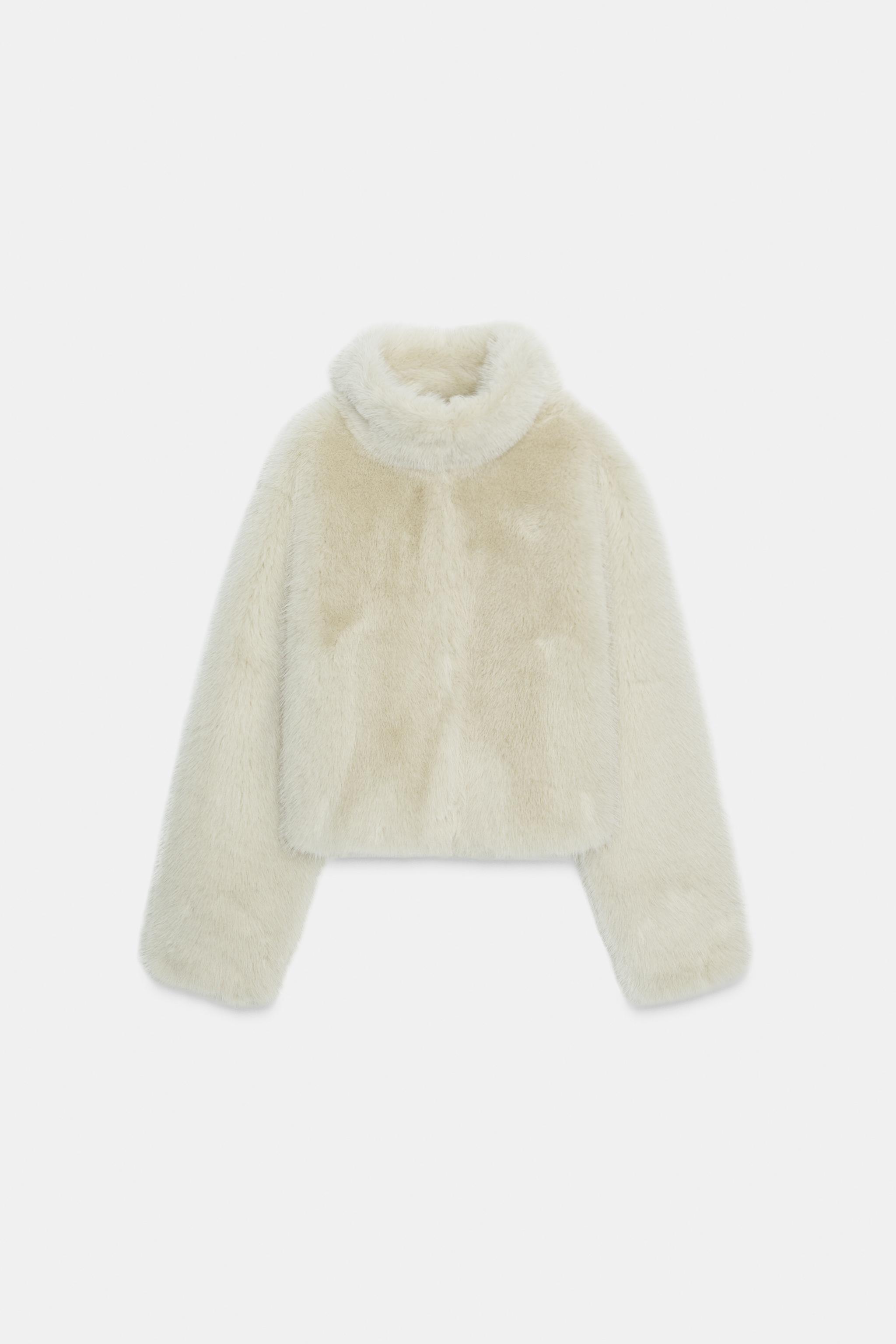 SHORT SHEEPSKIN COAT - Light beige | ZARA Australia