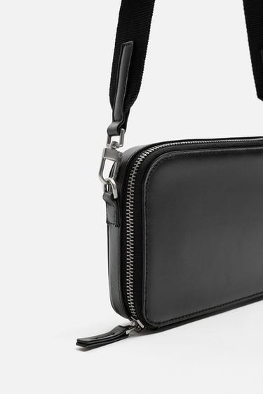 UMHÄNGETASCHE AUS LEDER - Schwarz von Zara