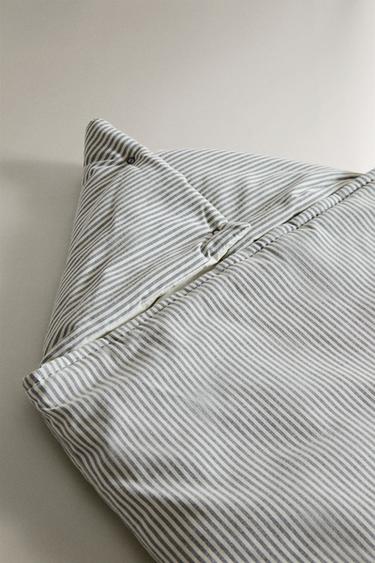 NID D’ANGE COTON RAYURES - Gris de Zara - Image 1