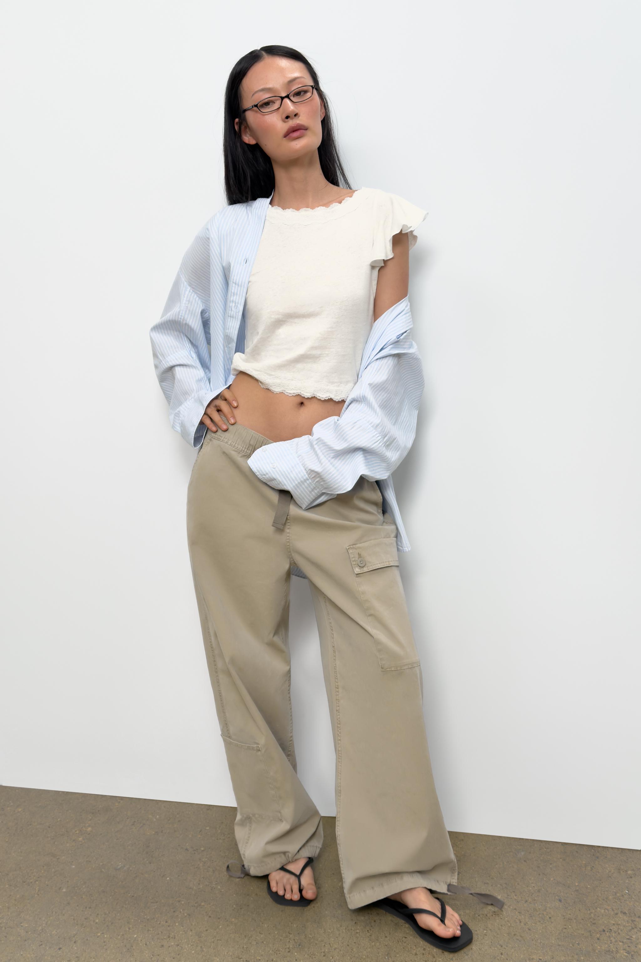 ZARAフリルジップアップジャケット ホワイト RUFFLED ZIP-UP JACKET - White | ZARA United States