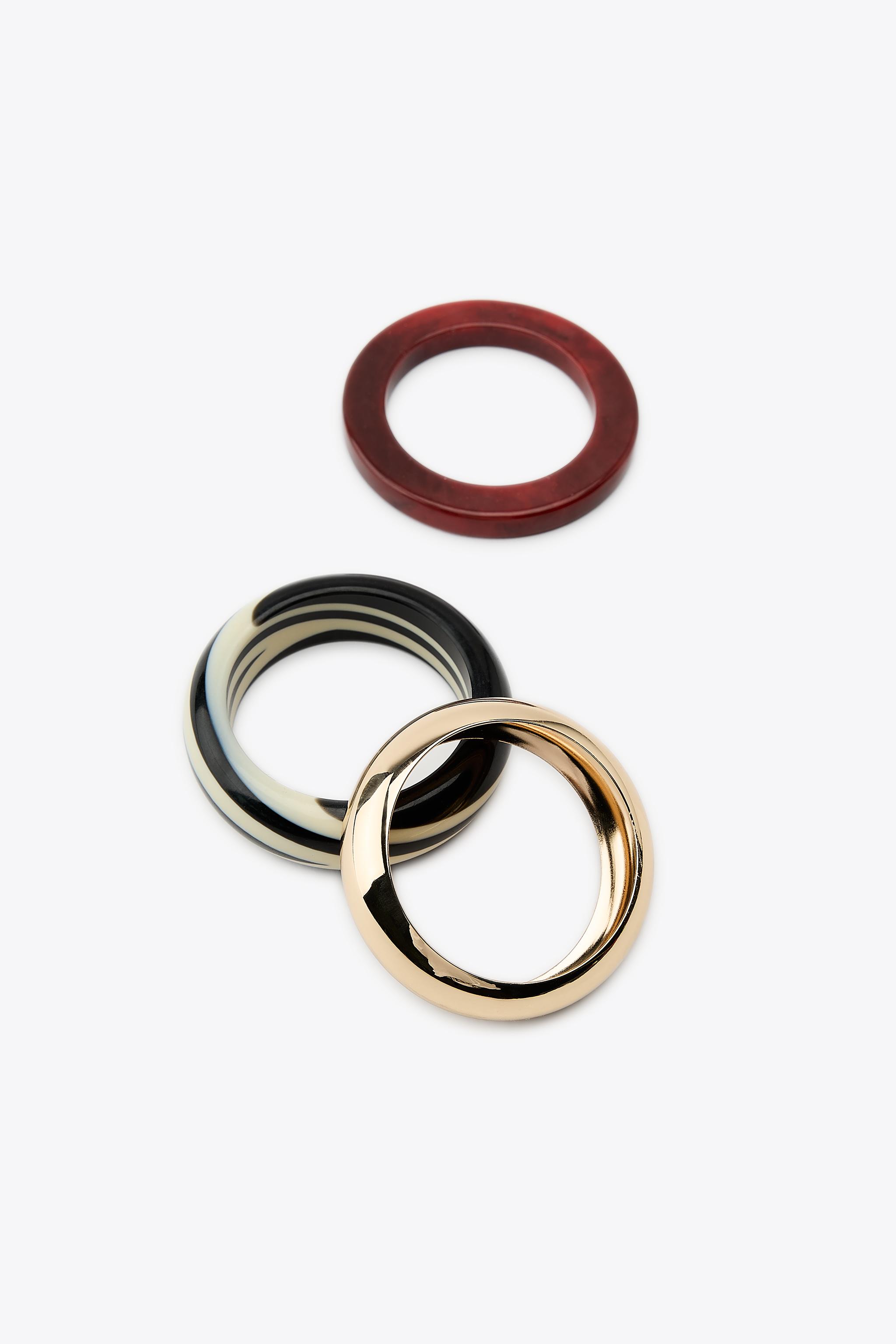 【ZARA】カフブレスレット レジンカフブレスレット3本セット - マルチカラ― | ZARA Japan