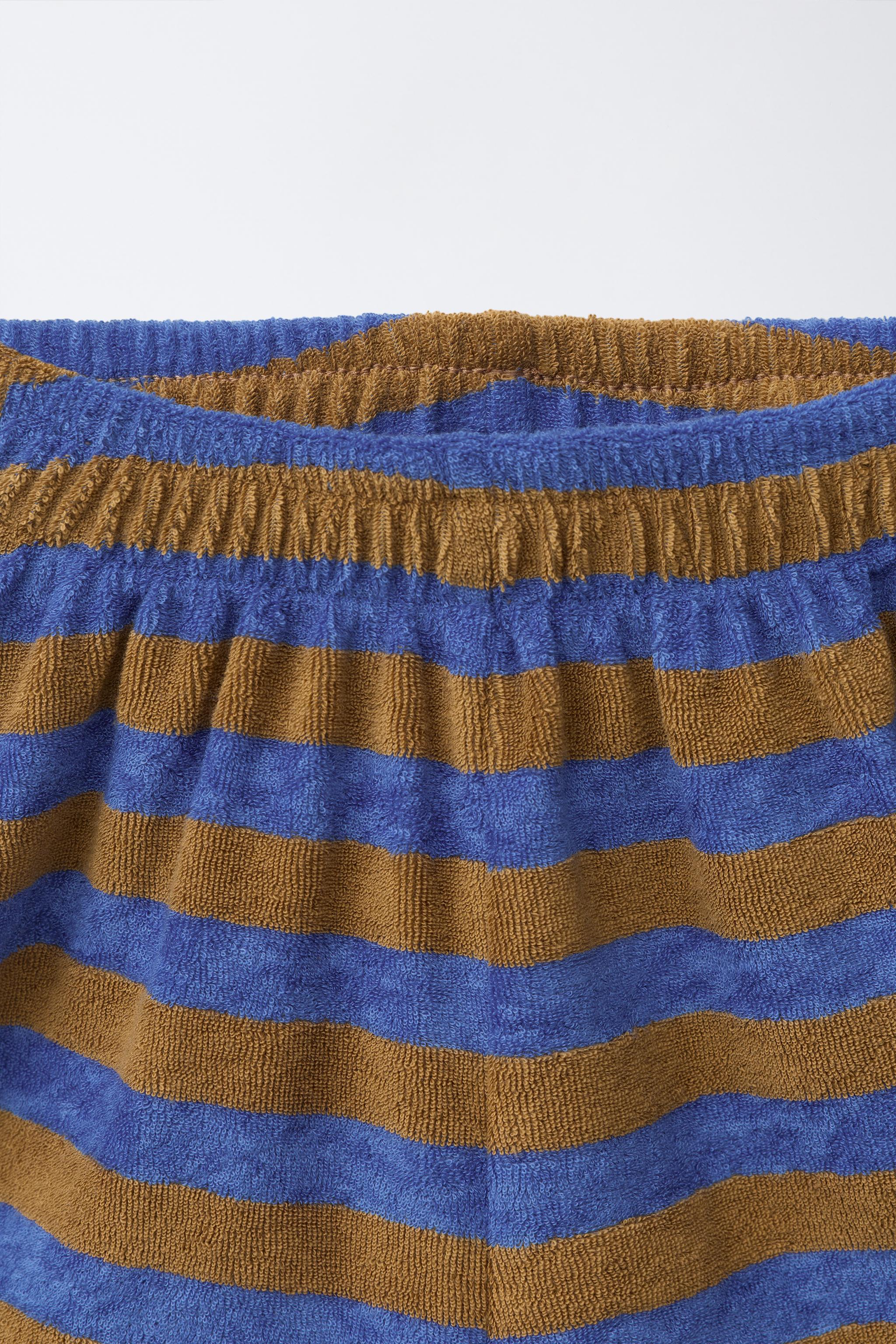 STRIPED TERRYCLOTH POLO AND BERMUDA SET