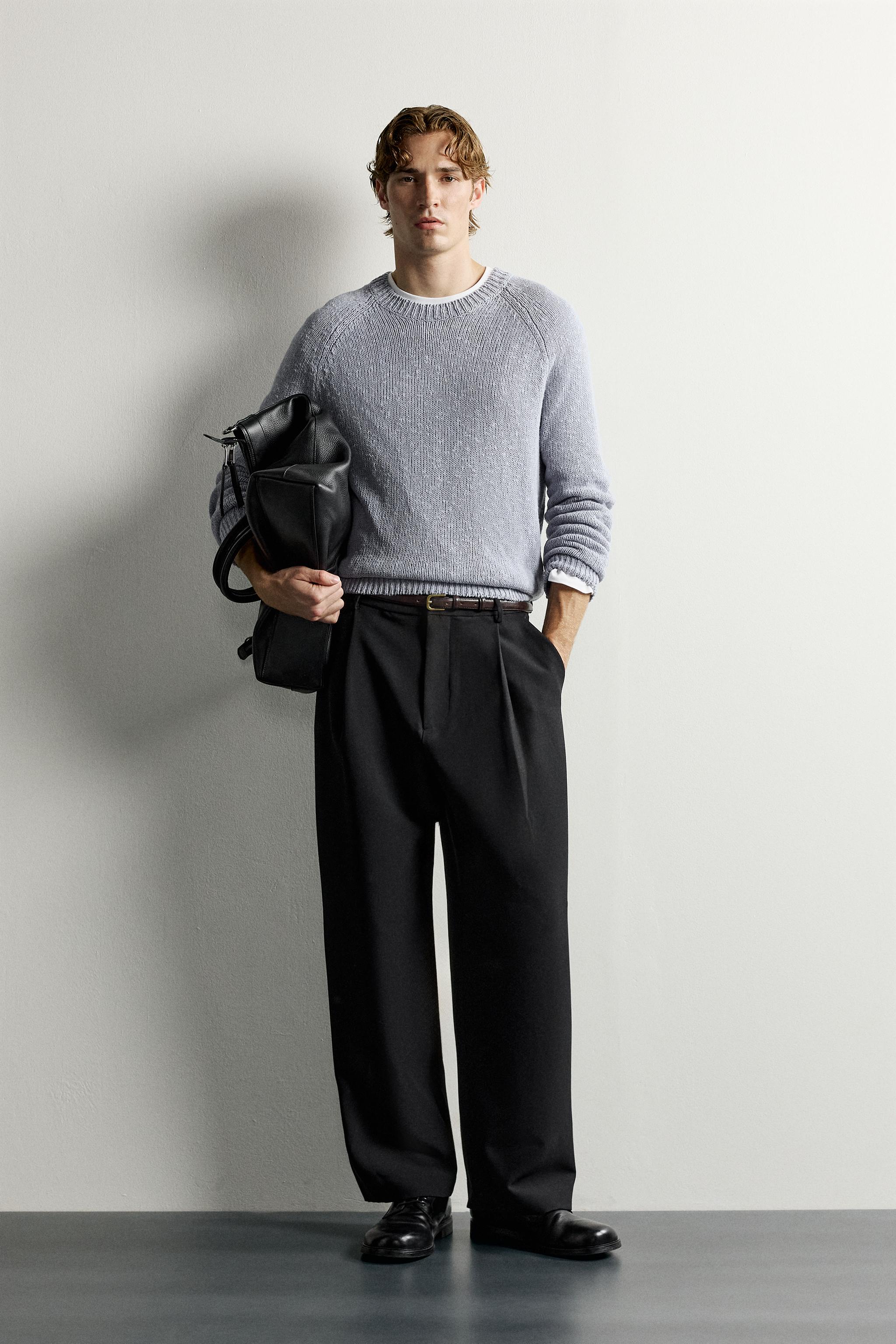 Zara DOKULU RELAXED FIT KAZAK