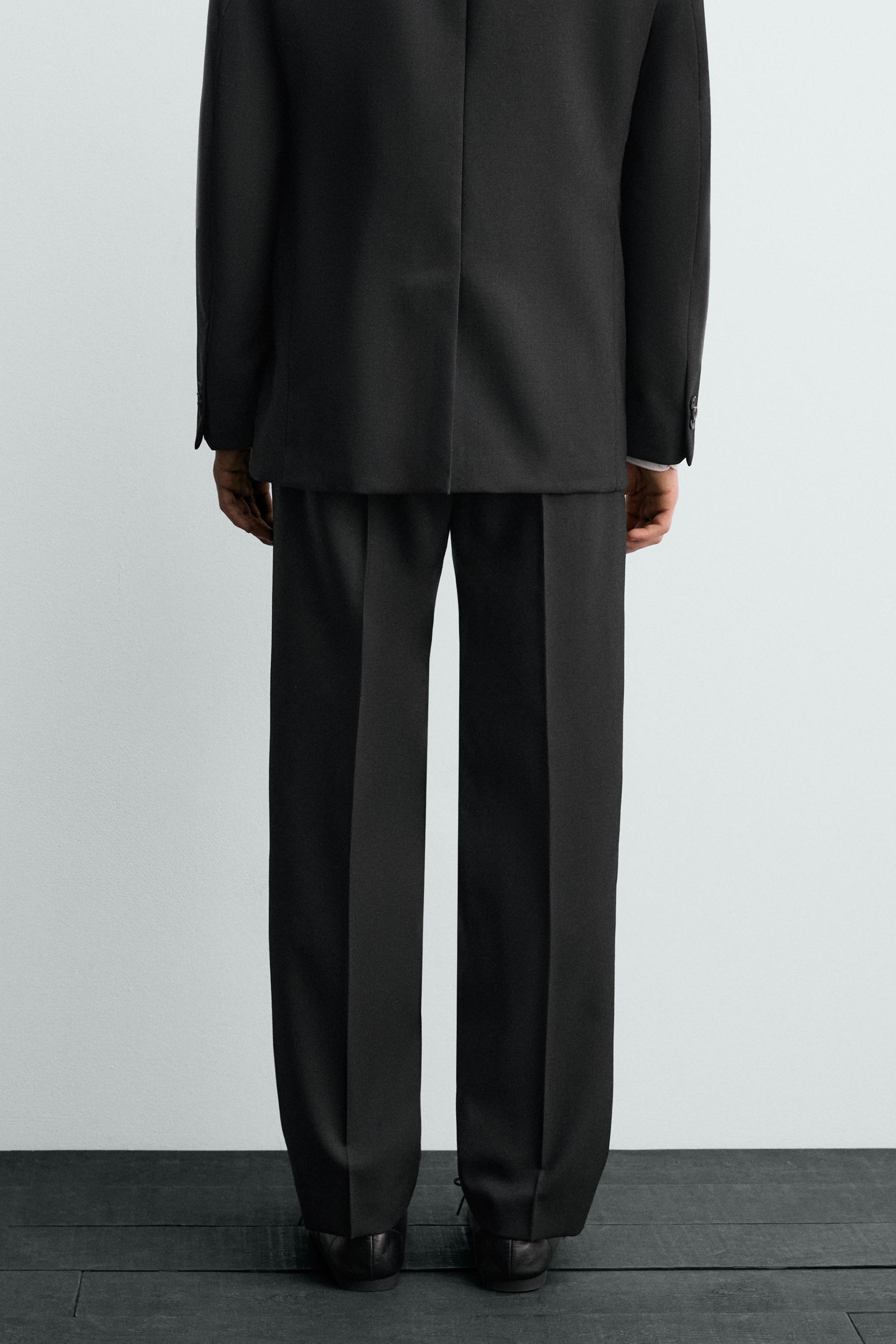 WOOL TUXEDO SUIT PANTS AARON LEVINE X ZARA