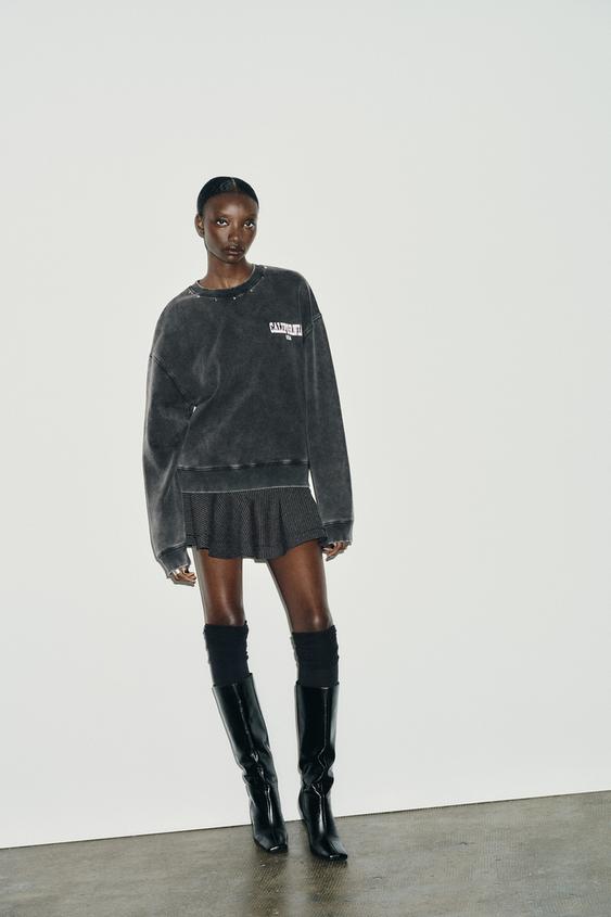 WASHED TEXT SWEATSHIRT