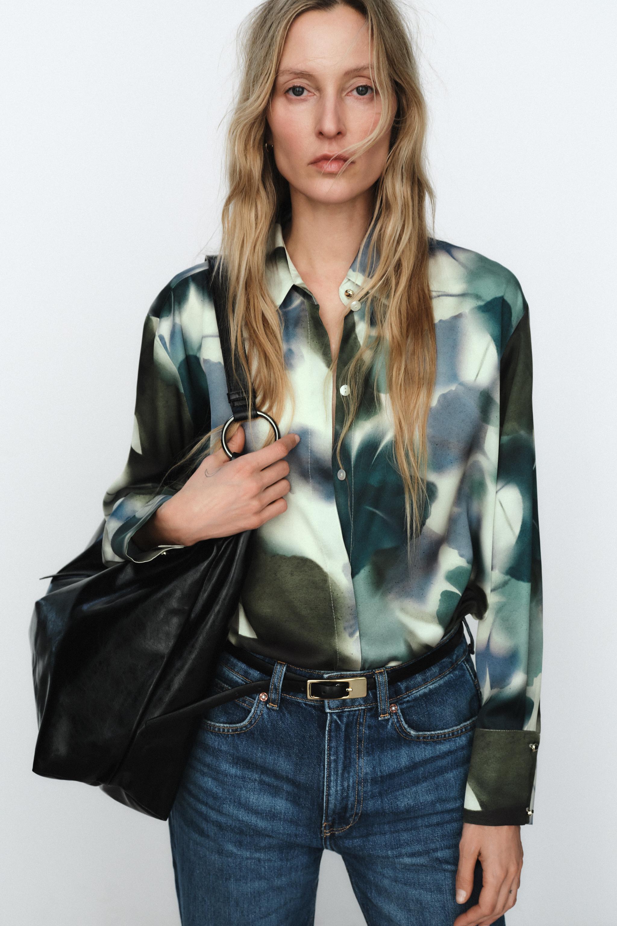 Blouse Blusa Tie Dye Zara Blusa Tie Dye Zara CAMISETA TIE DYE Azul