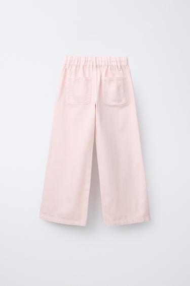 FLOWING WIDE-LEG TROUSERS - Pink by Zara - Image 1