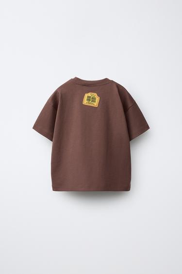T-SHIRT À IMPRIMÉ FRAISE - Chocolat de Zara