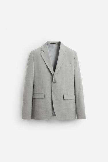 TEXTURED SUIT BLAZER - Light grey by Zara