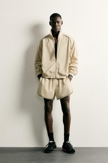 RETRO CONTRAST BERMUDA SHORTS - Oyster-white by Zara - Image 0