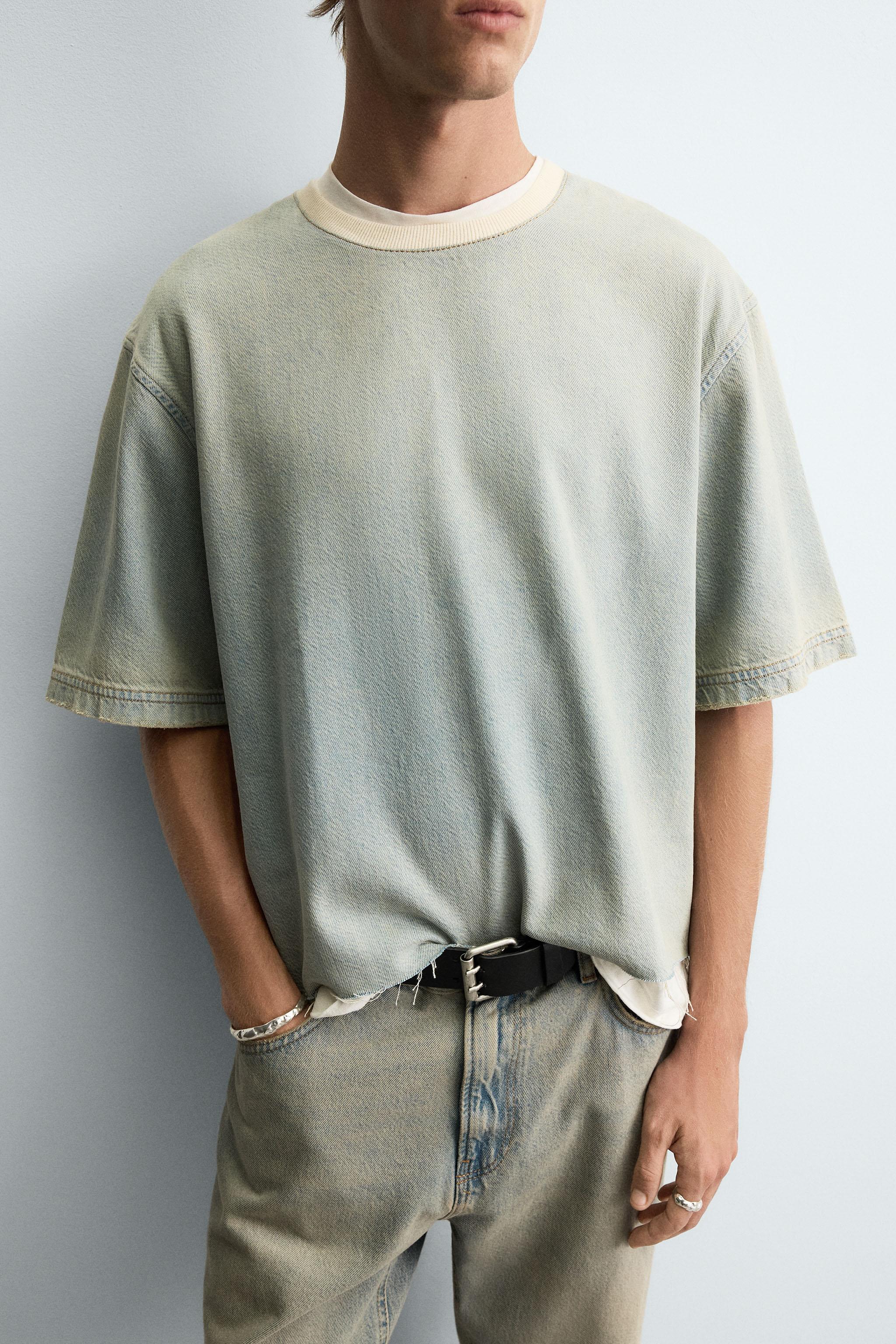 WASHED DENIM T-SHIRT