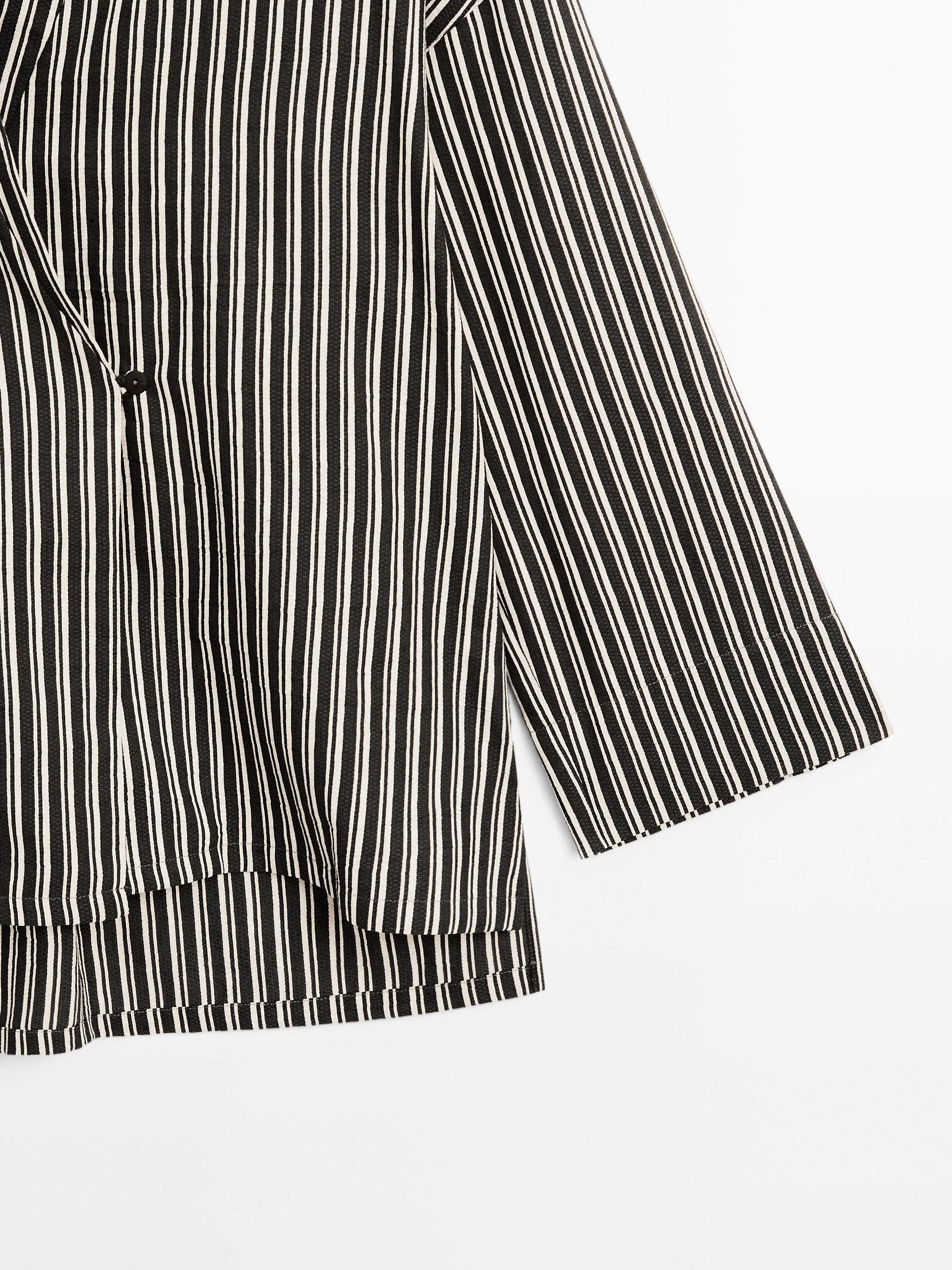 Kimono coton à rayures