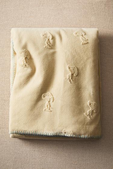 CHILDREN'S PEANUTS™ BLANKET WITH RAISED DESIGN - Lime by Zara - Image 5