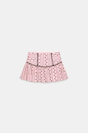 EMBROIDERED SKORT - Pink by Zara - Image 5