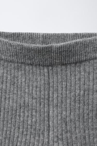 LEGGING 100 % CACHEMIRE - Gris chiné de Zara - Image 2