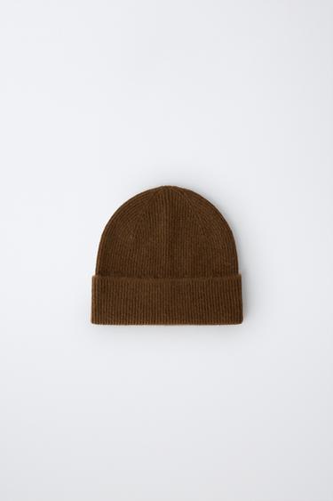 100% CASHMERE BEANIE - Brown by Zara