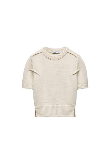 CROPPED KNIT SWEATER