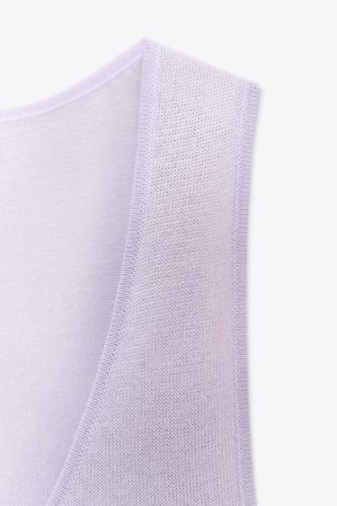 FINE KNIT TOP - Mauve by Zara - Image 4
