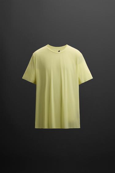 LEICHTES FUNKTIONS-T-SHIRT - Limettengrün von Zara