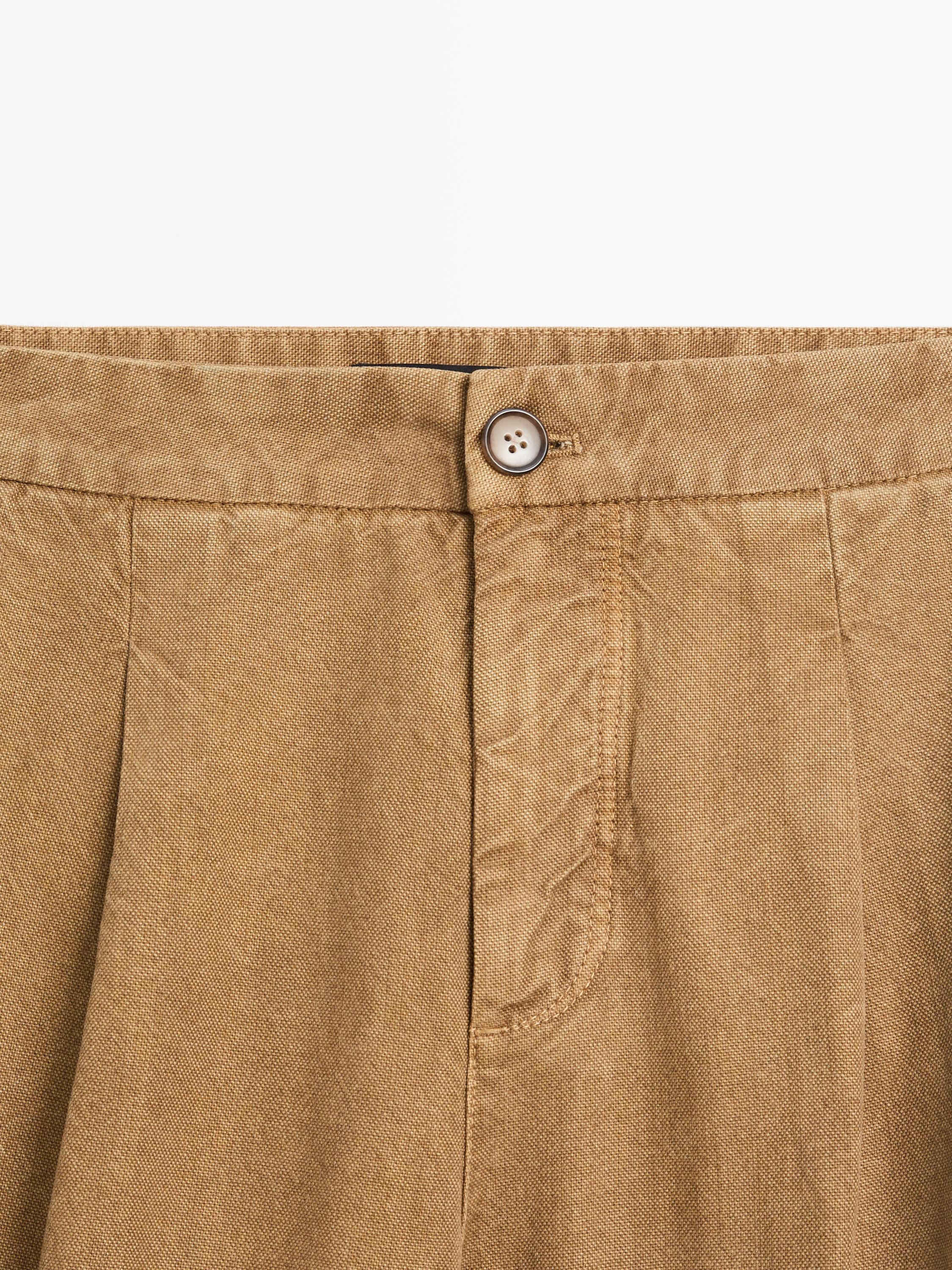 Relaxed fit high-waist trousers
