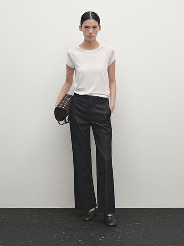 Zara Mid-rise flared jeans - Anthracite Gray - Image 0