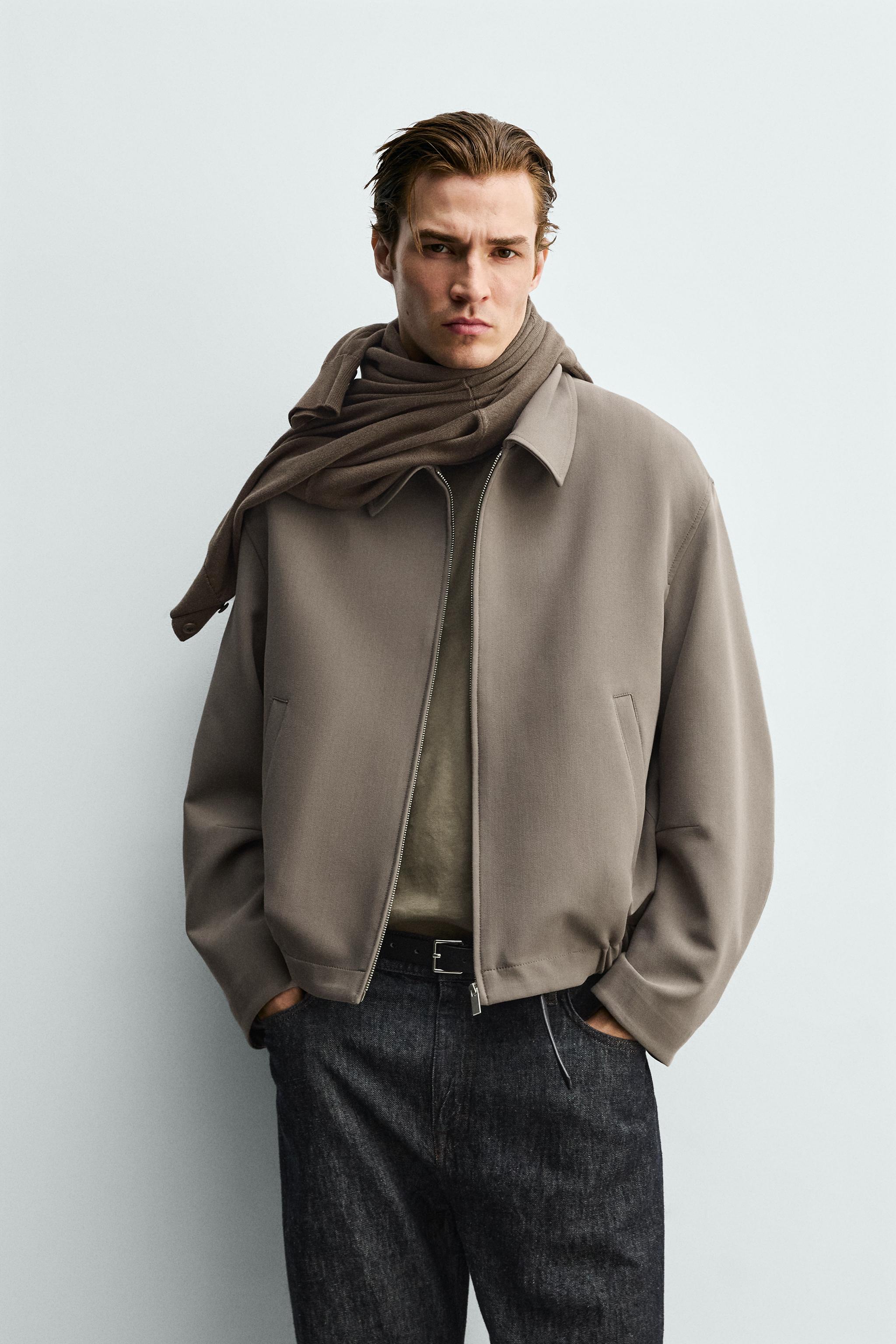 RELAXED FIT COMFORT JACKET — Grey