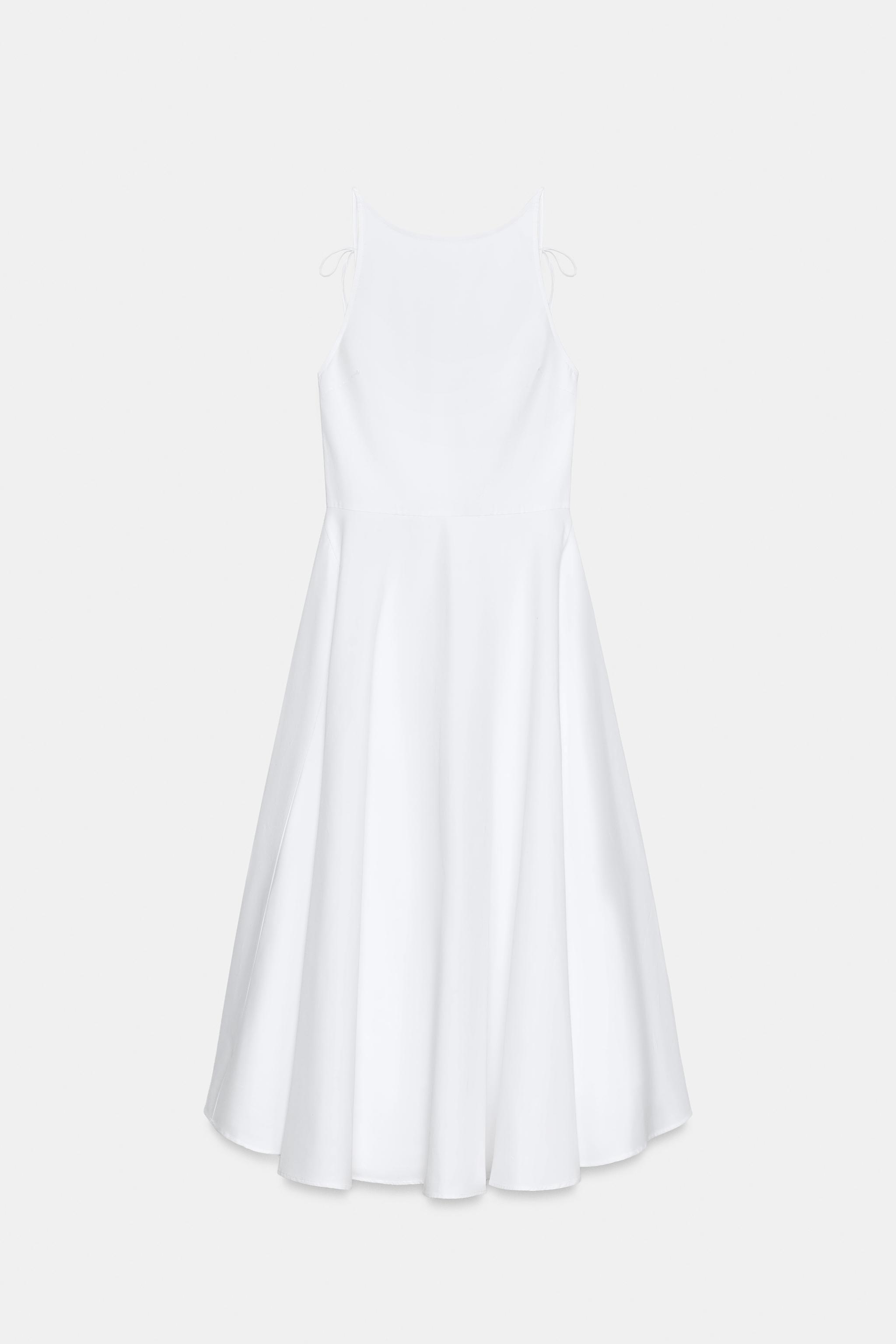 VOLUMINOUS GABARDINE MIDI DRESS