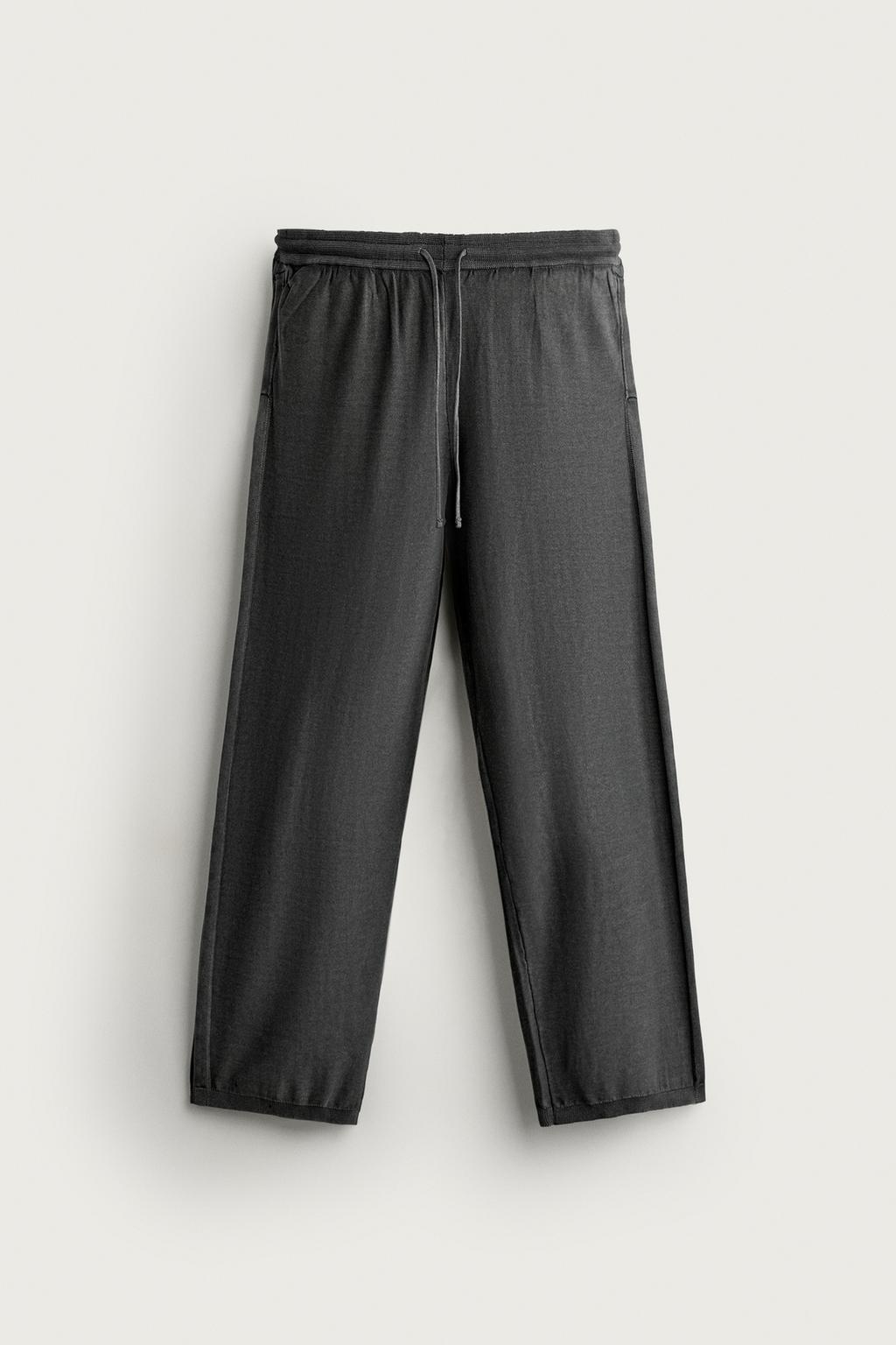 COTTON KNIT RELAXED FIT TROUSERS