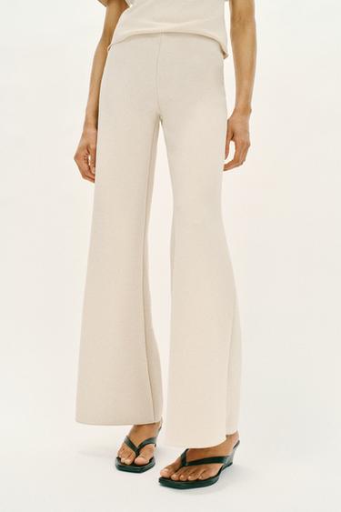 WEITE STRETCHHOSE - Cremefarben von Zara