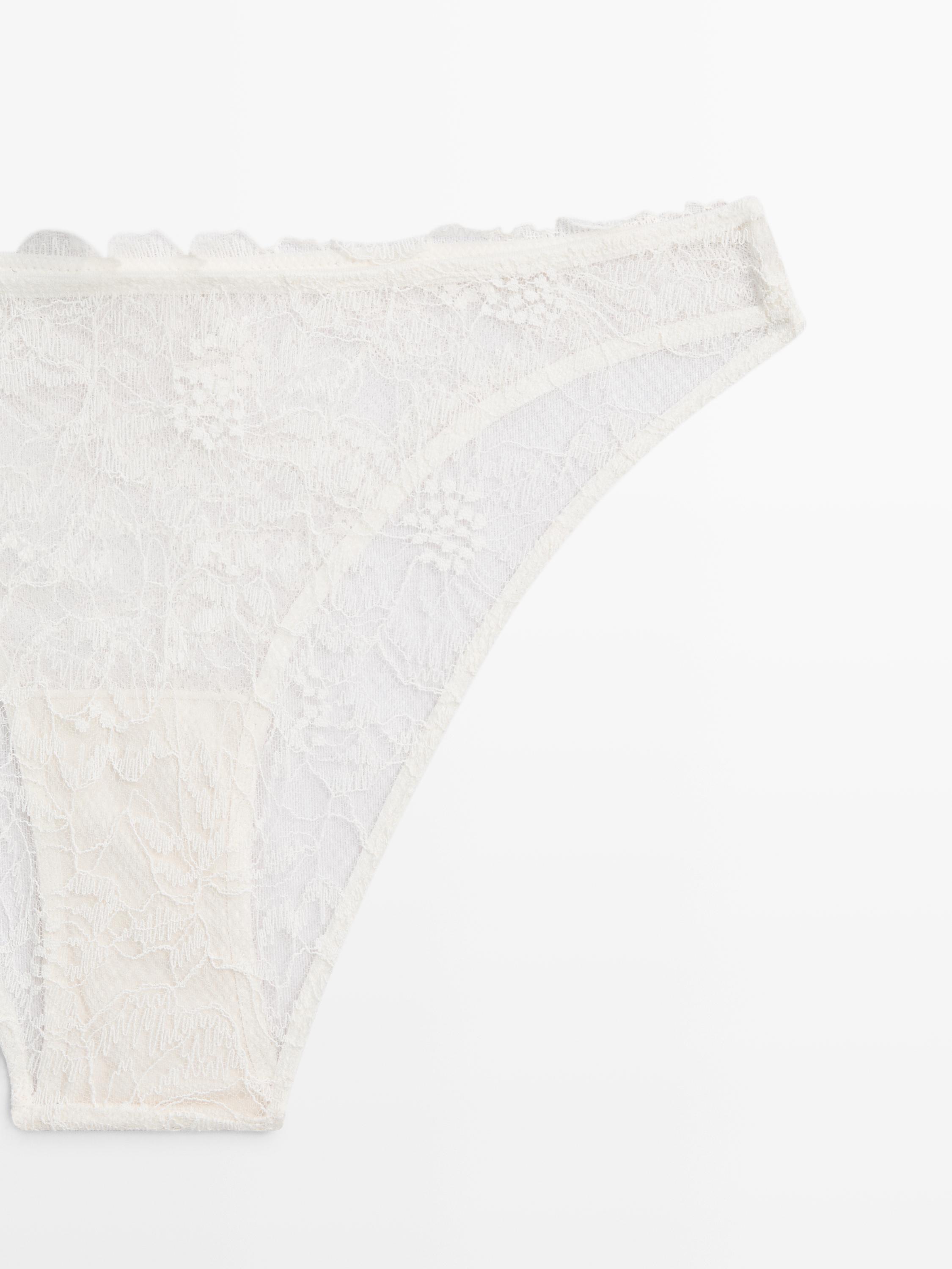 Culotte dentelle ondulée