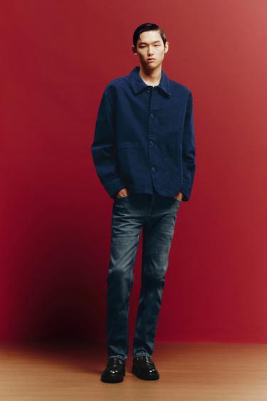 Zara 基本款修身牛仔褲 - 藍色