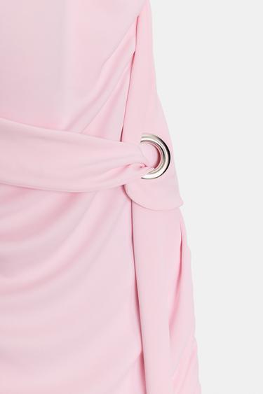 DRAPED HALTERNECK MINI DRESS - Mid-pink by Zara - Image 5