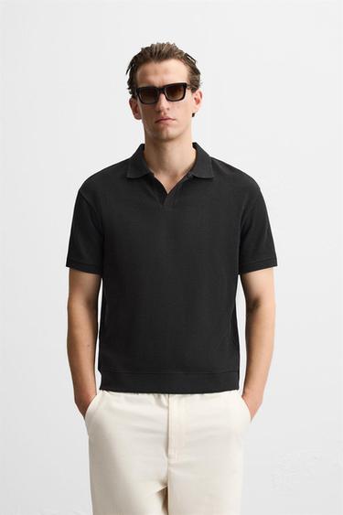 POLO ESTRUCTURA VERTICAL - Negro de Zara