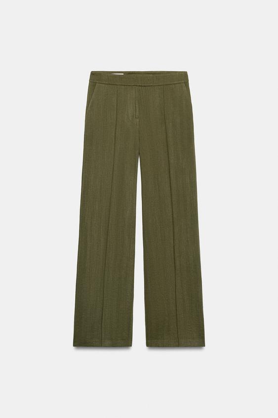 STRAIGHT LEG PIN TUCK PANTS