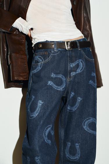 JEAN BARREL TRF FERS À CHEVAL TAILLE HAUTE - Bleu marine de Zara - Image 4