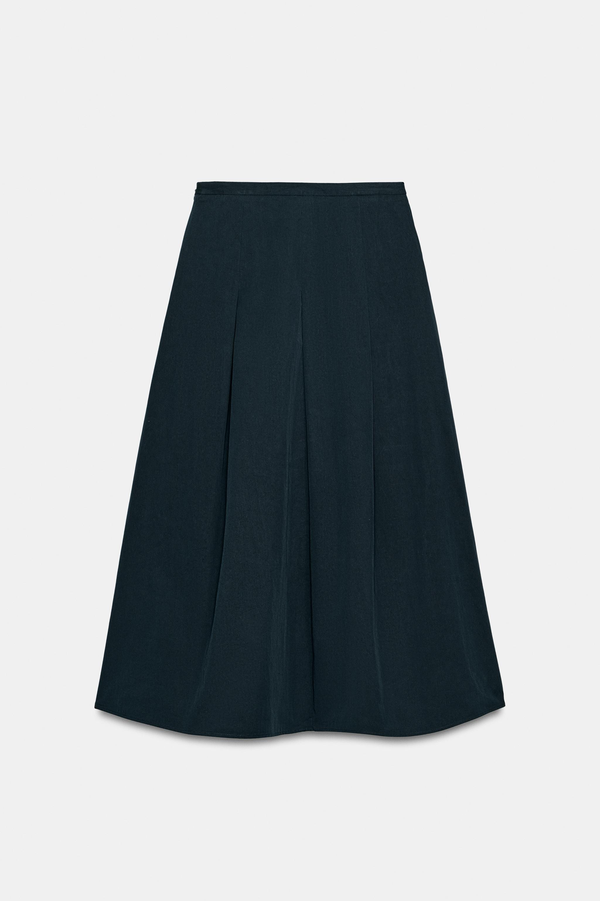 Zara KATLI MİDİ ETEK görsel 7