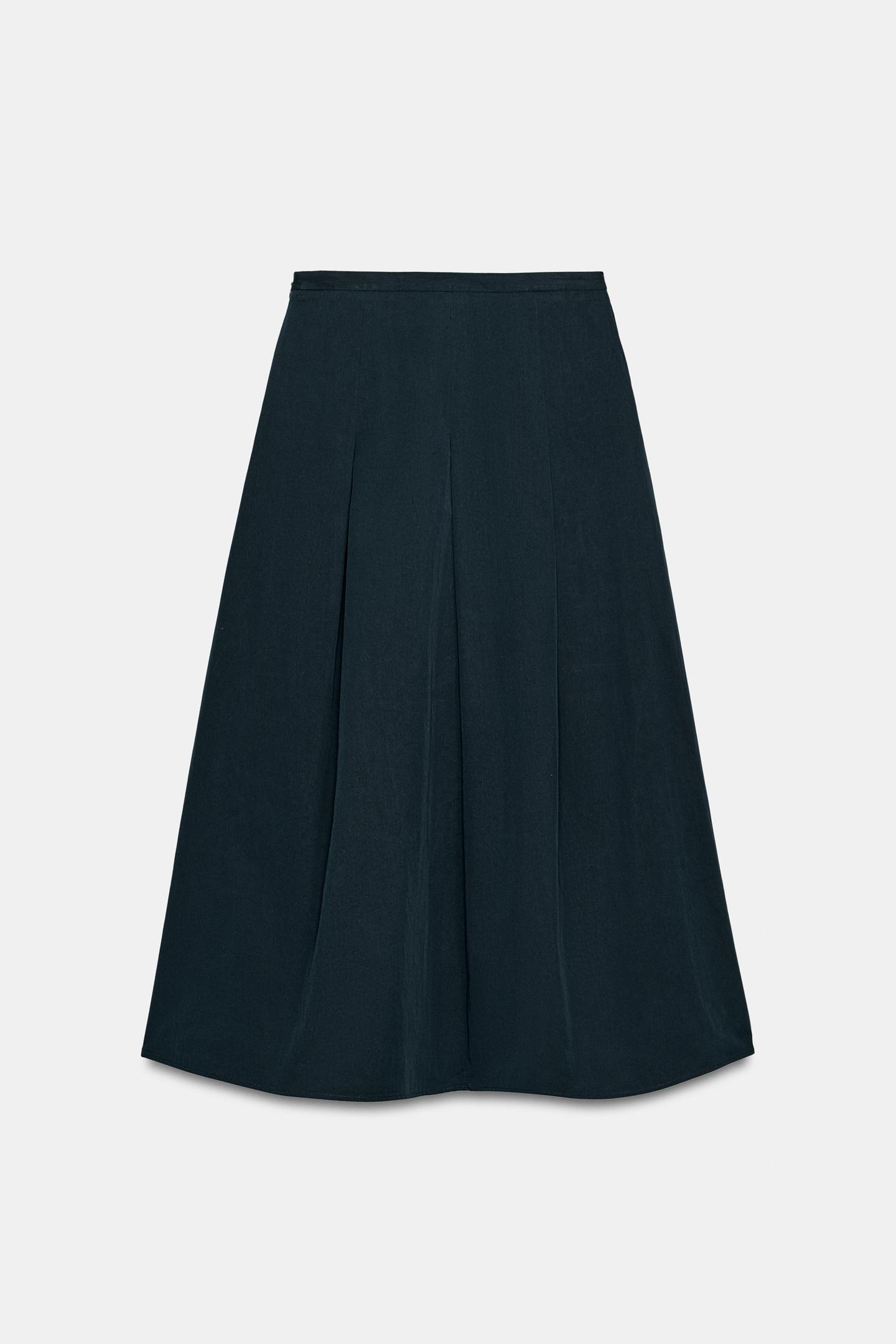 Женская юбка Zara MIDI Cape, цвет: Тёмный тёмно-синий — фото 6