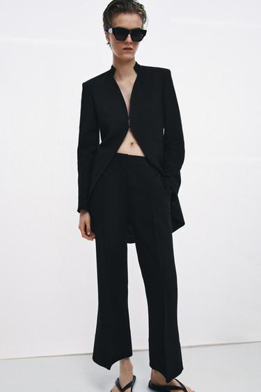 УКОРОЧЕННЫЕ РАСКЛЕШЕННЫЕ БРЮКИ ZW LIMITED EDITION — ЧЕРНЫЙ от Zara