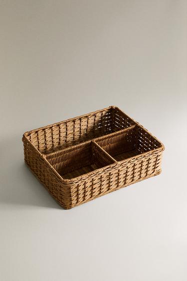 CHILDREN'S RATTAN ORGANISER - Light beige by Zara - Image 1